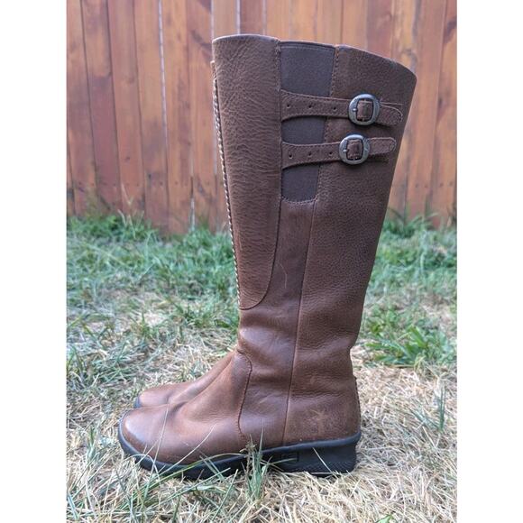 Keen Bern Baby Bern Womens Boot 6 Brown Leather Side Zip Riding Boots 1005482 - Picture 1 of 5